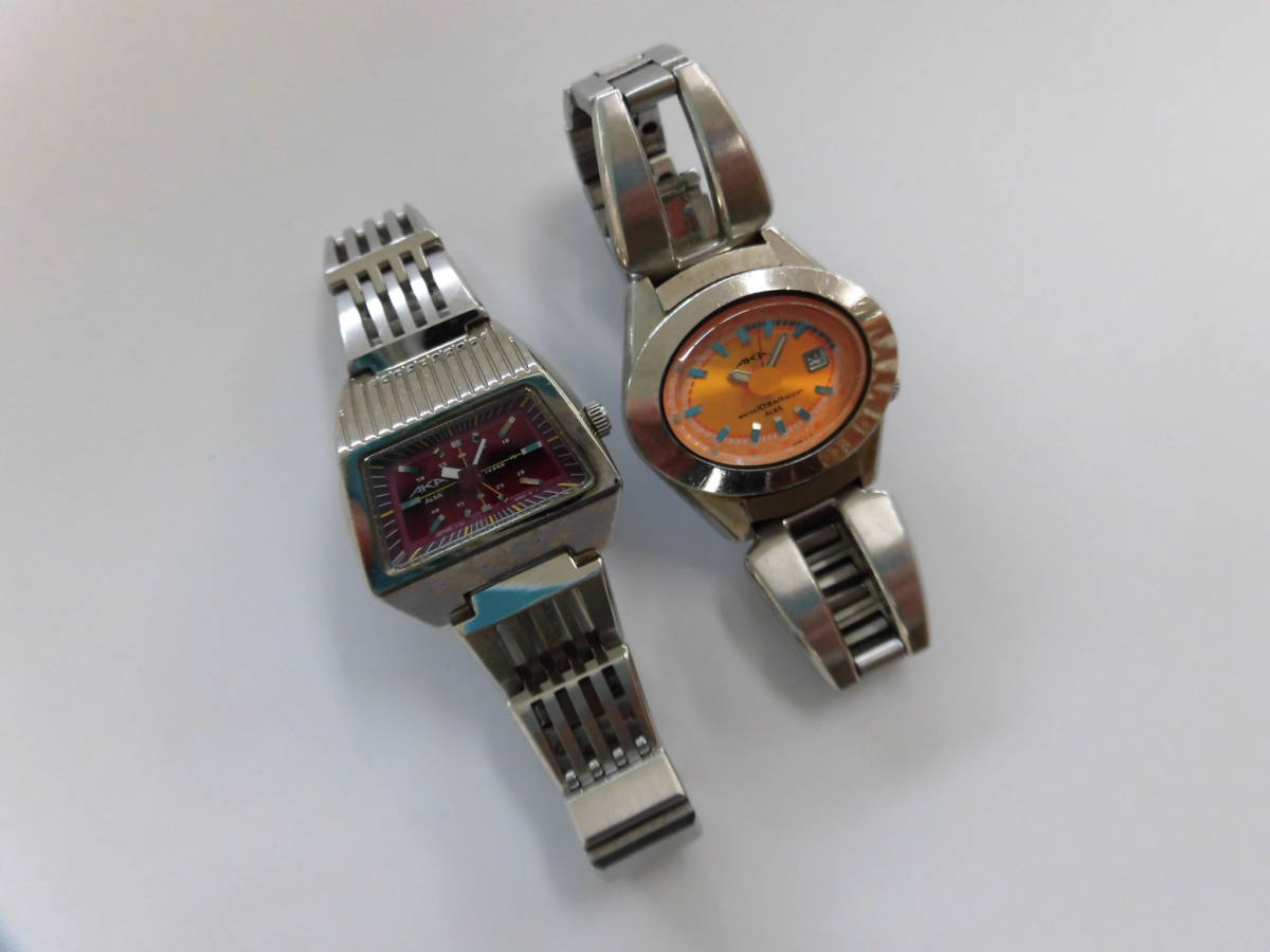 ALBA Y151-5D90 AKA セイコー アルバ オレンジ文字盤 台形 SEIKO AKA 