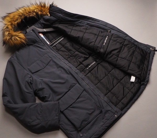 新品正規37000円 ノースフェイス 重防寒 高機能中綿 MCMURDO EXCEL ファー付き ジャケット/コートMチャコール(CHC) 直営店購入