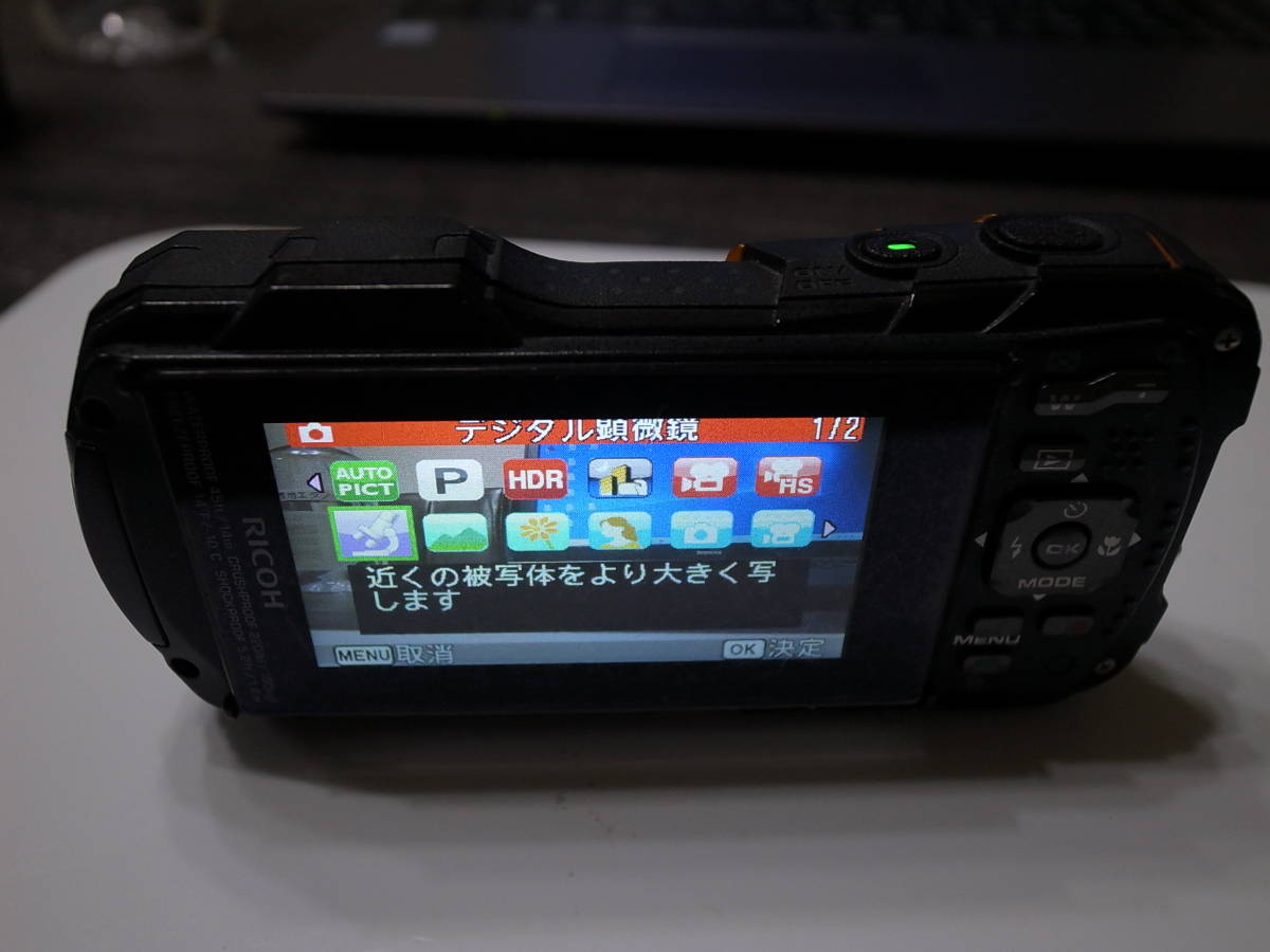 RICOH WG-50 オレンジ//14m防水 電子顕微鏡モード/Full HD動画 ③
