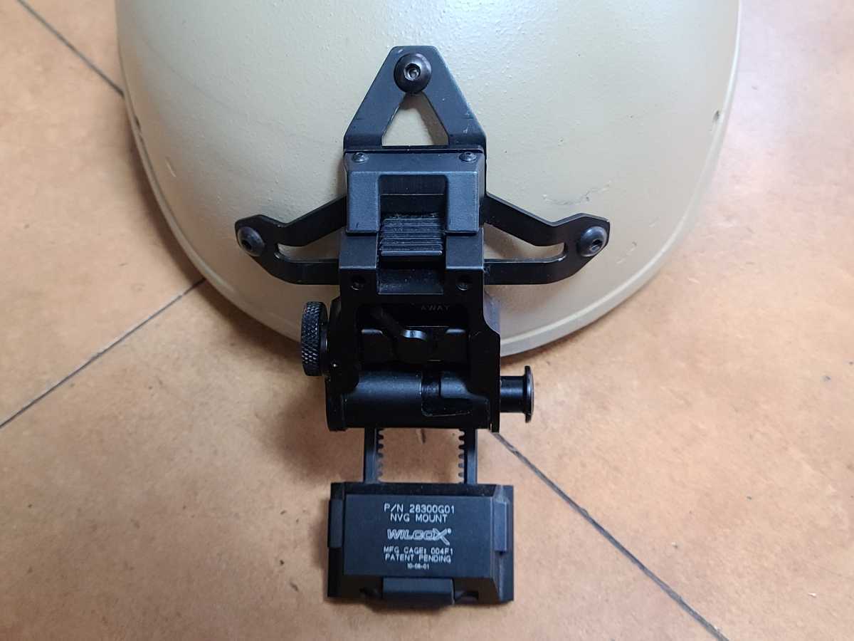 実物 Wilcox L2G05 NVGマウント MICH2001ヘルメットシェルセット 