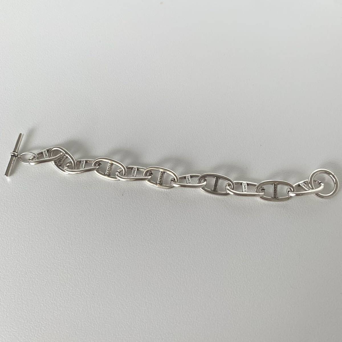 シルバー チェーン ブレスレット 腕輪 HERMES エルメス S925