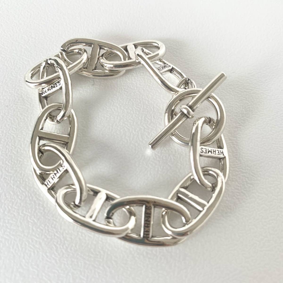 シルバー チェーン ブレスレット 腕輪 HERMES エルメス S925
