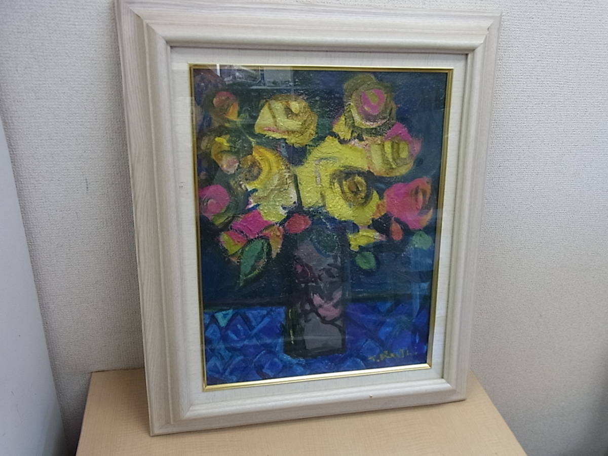 新作，2025 131119M91-1124M-0003A1 樫原隆男 三軌会会員 バラ 静物画 油絵 額付き(静物画)｜売買されたオークション情報、yahooの商品情報をアーカイブ公開 - オークファン 静物画