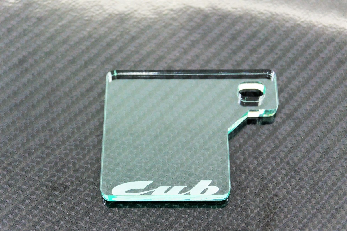 【自賠責R5.5まで】リトルカブ FI パーツ多数 J-58-1 LITTLECUB ガラス調 自賠責ス テッカープレート 厚さ5mm