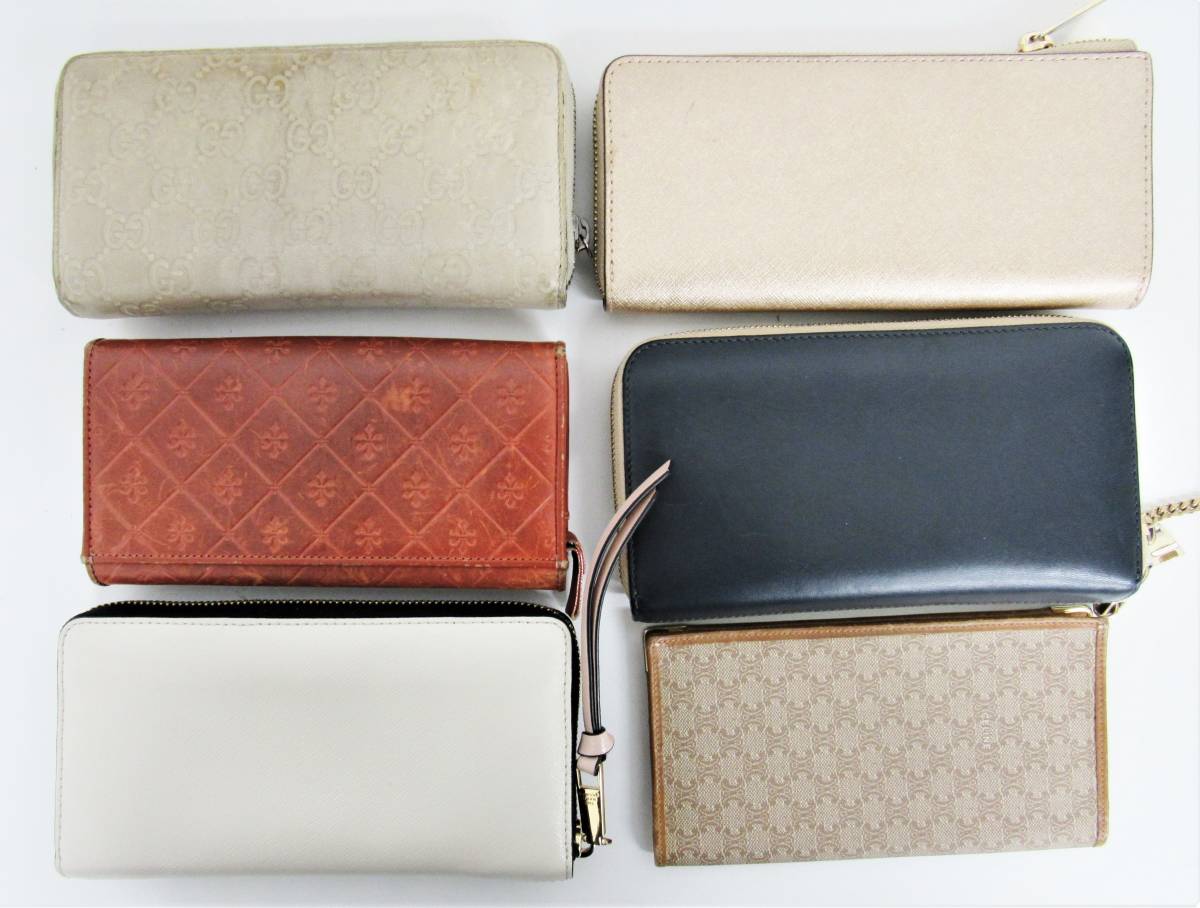 高級 ブランド 財布 まとめ ６点 グッチ クロエ セリーヌ マイケルコース マークジェイコブス ナイスクラップ Gucci Chlo 長財布 長財布 小銭入れあり 売買されたオークション情報 Yahooの商品情報をアーカイブ公開 オークファン Aucfan Com