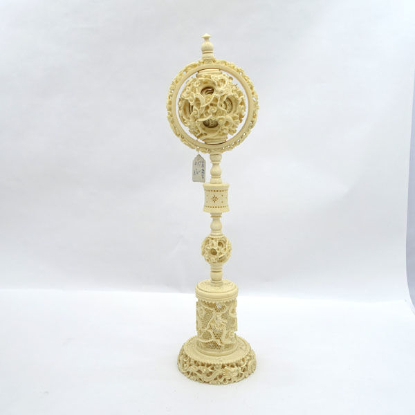 多層球 天球 龍 美術品 多層球 中国美術 天球 象牙風 龍 象牙調 Yahoo!オークション - 貴重