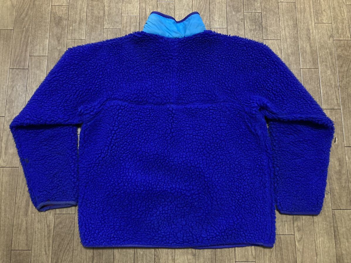 80s 90s patagonia パタゴニア レトロ カーディガン L コバルトブルー  