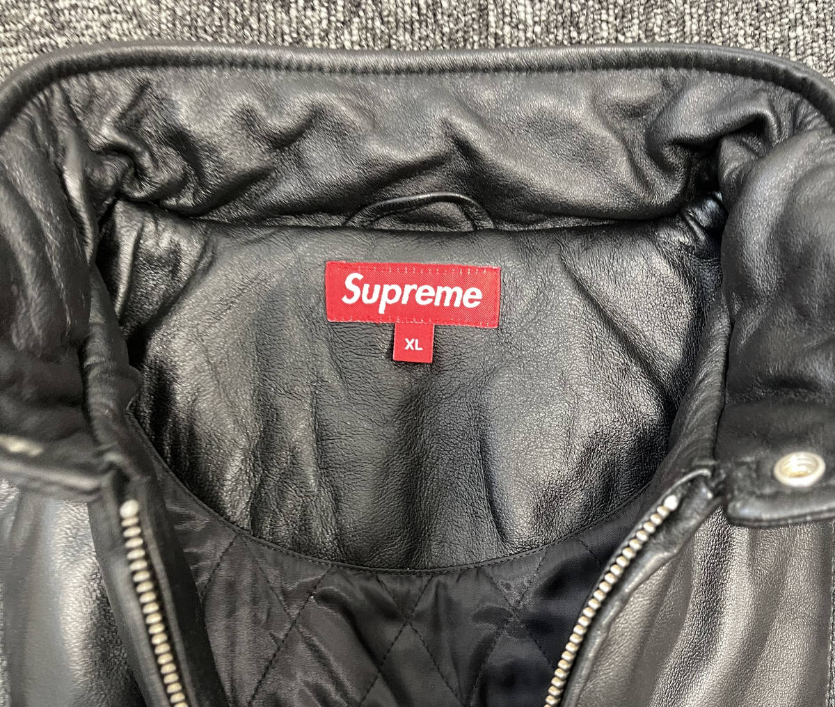 Supreme ブラックレザーダウンジャケット XL Supreme Leather Down Jacket シュプリーム レザー ダウン ジャケット