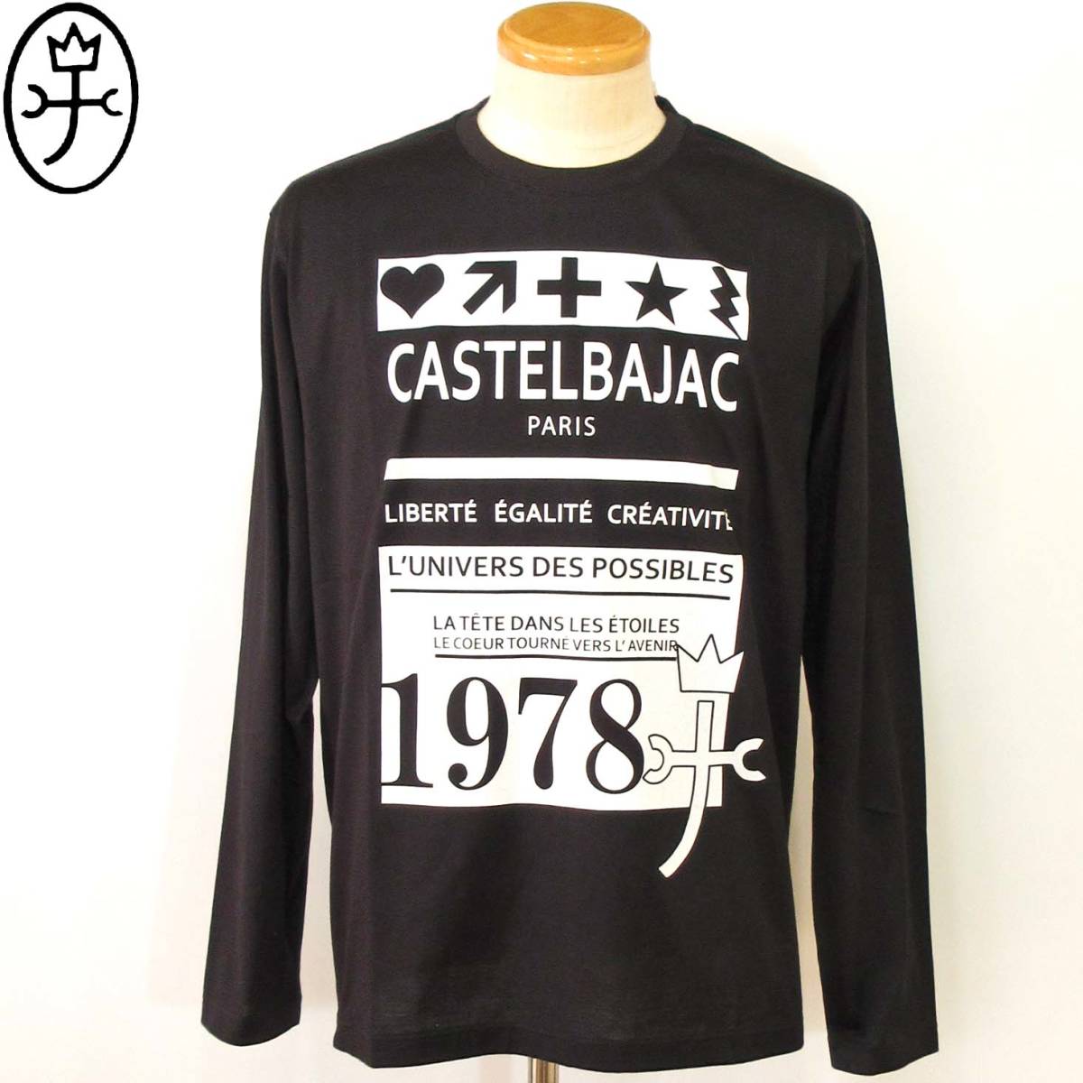 ★CASTELBAJAC★SALE 長袖Ｔシャツ【黒LL】秋冬モデル 21070118 カステルバジャック