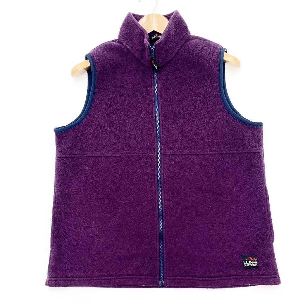 エルエルビーン ☆ L.L.Bean 紫 パープル フリース ベスト メンズ L 