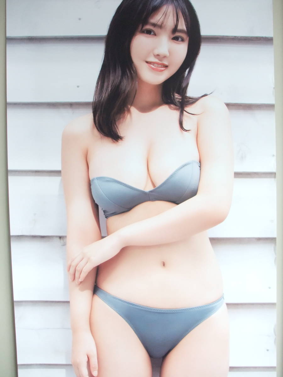 沢口愛華 等身大 ポスター 約180×60㎝ ビキニ グレー 露な谷間  