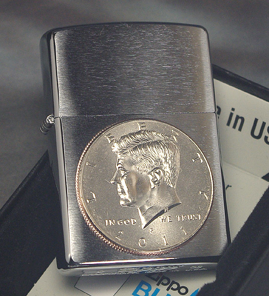 ZIPPO】JF ケネディ大統領 LIBERTY ハーフダラー・コイン(Zippo)｜売買 
