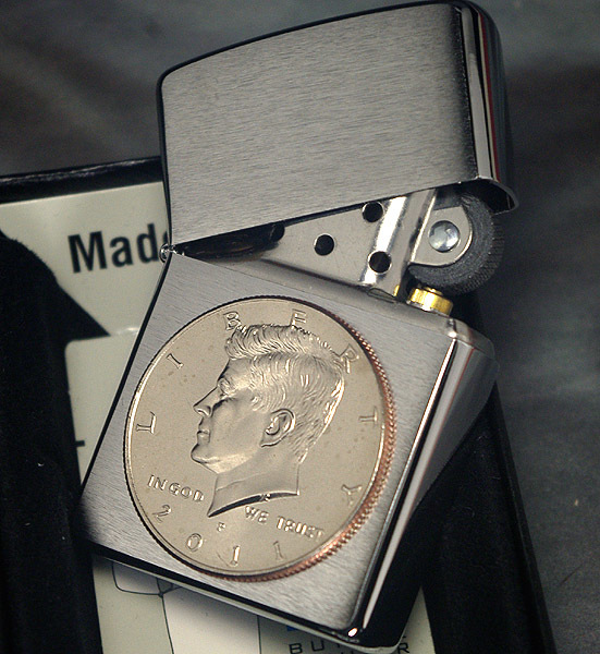ZIPPO】JF ケネディ大統領 LIBERTY ハーフダラー・コイン(Zippo)｜売買