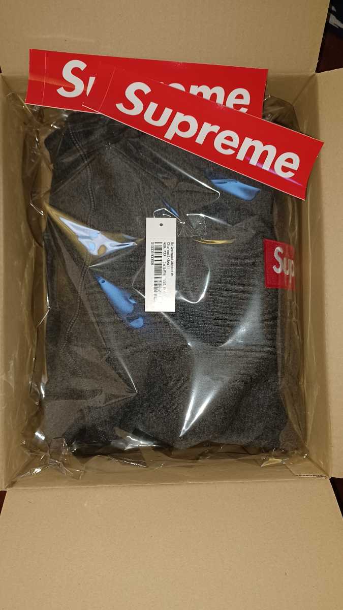 新品 21FW Supreme Box Logo Hooded Sweatshirt Charcoal サイズS 