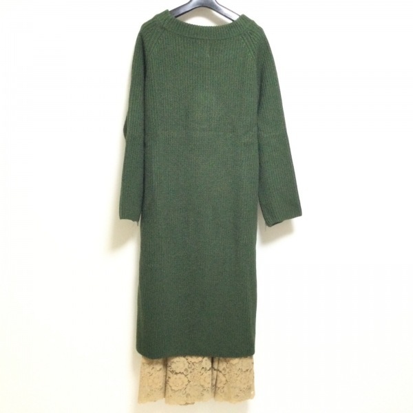 アメリ AMERI - ダークグリーン レディース クルーネック/長袖/ロング  