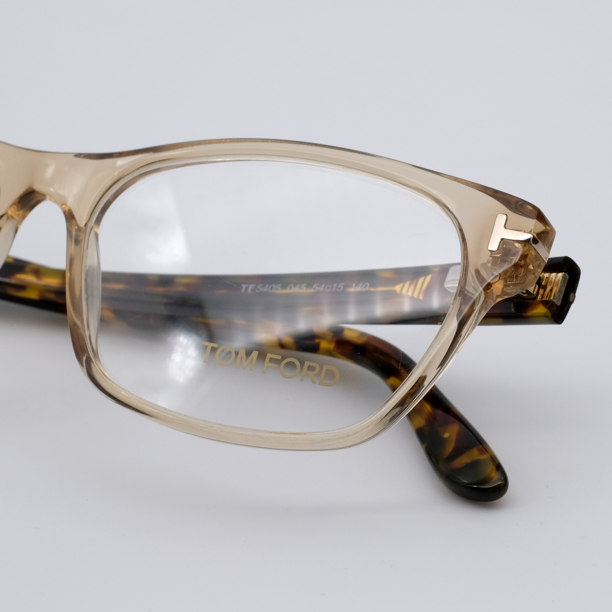 ★新品本物！希少カラー TOMFORD TF5405 045 クリアブラウン/ハバナ バイカラー ウェリントン トムフォード ロンハーマン メガネ LEON トムフォード TOM 052 Square Havana TF5405-Fをお選び頂きました