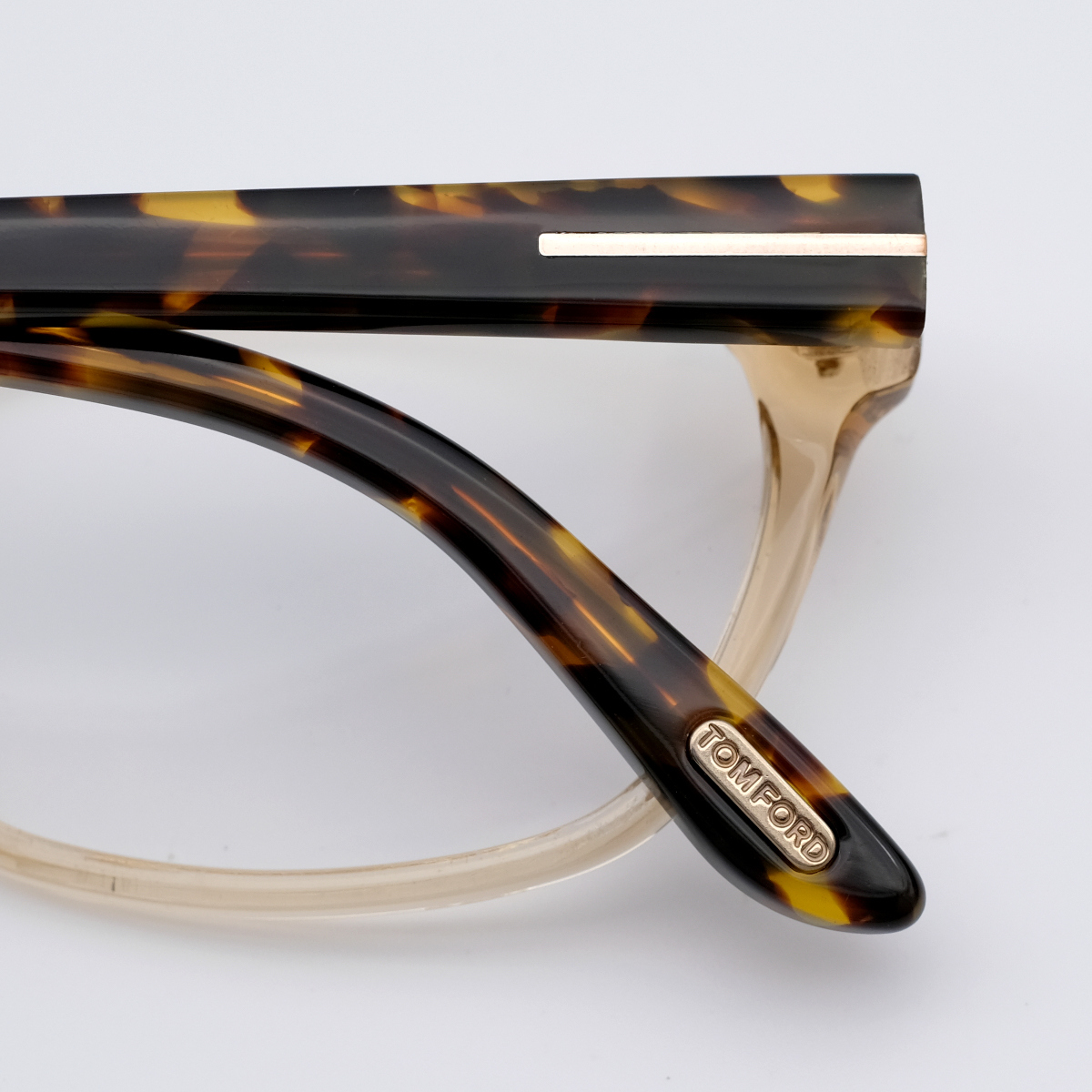★新品本物！希少カラー TOMFORD TF5405 045 クリアブラウン/ハバナ バイカラー ウェリントン トムフォード ロンハーマン メガネ LEON トムフォード TOM 052 Square Havana TF5405-Fをお選び頂きました
