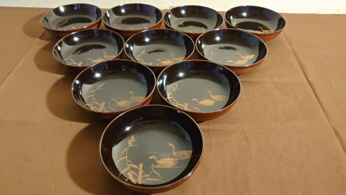 輪島塗 菓子皿 蒔絵 アンティーク 輪島塗漆器金蒔絵蒔絵金沢蒔絵菓子皿 