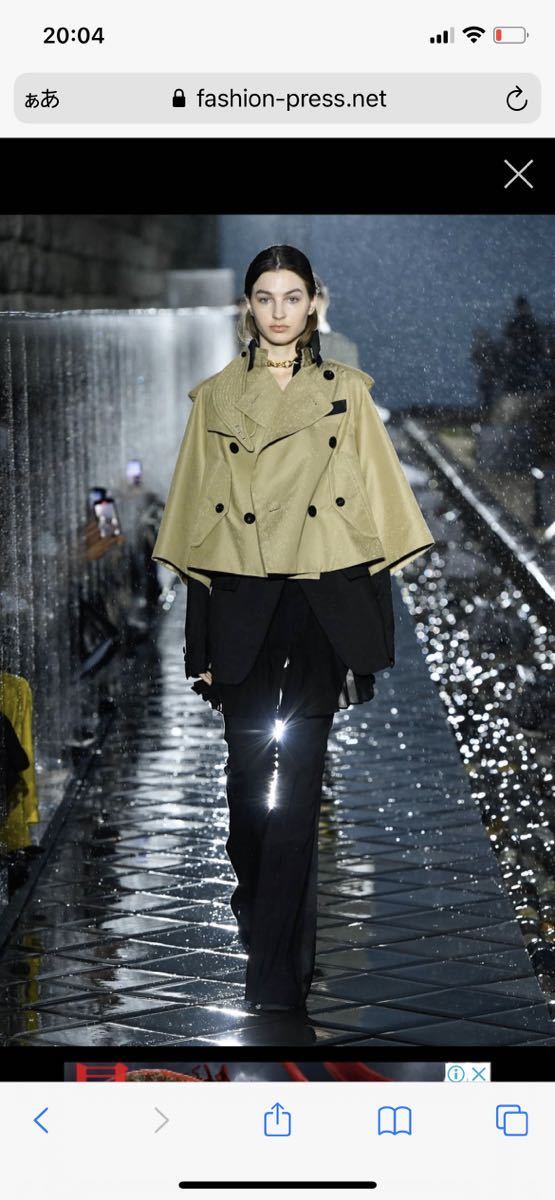 sacai 21ss レディーストレンチコート 新品 21-05510 「Suiting Jacket