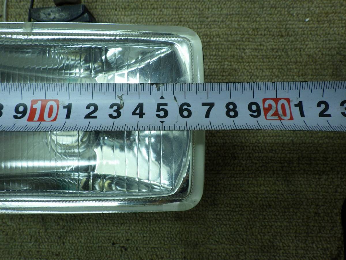 当時物 PIAA 角型 フォグランプ 補助灯 旧車 クリアガラス 点灯確認