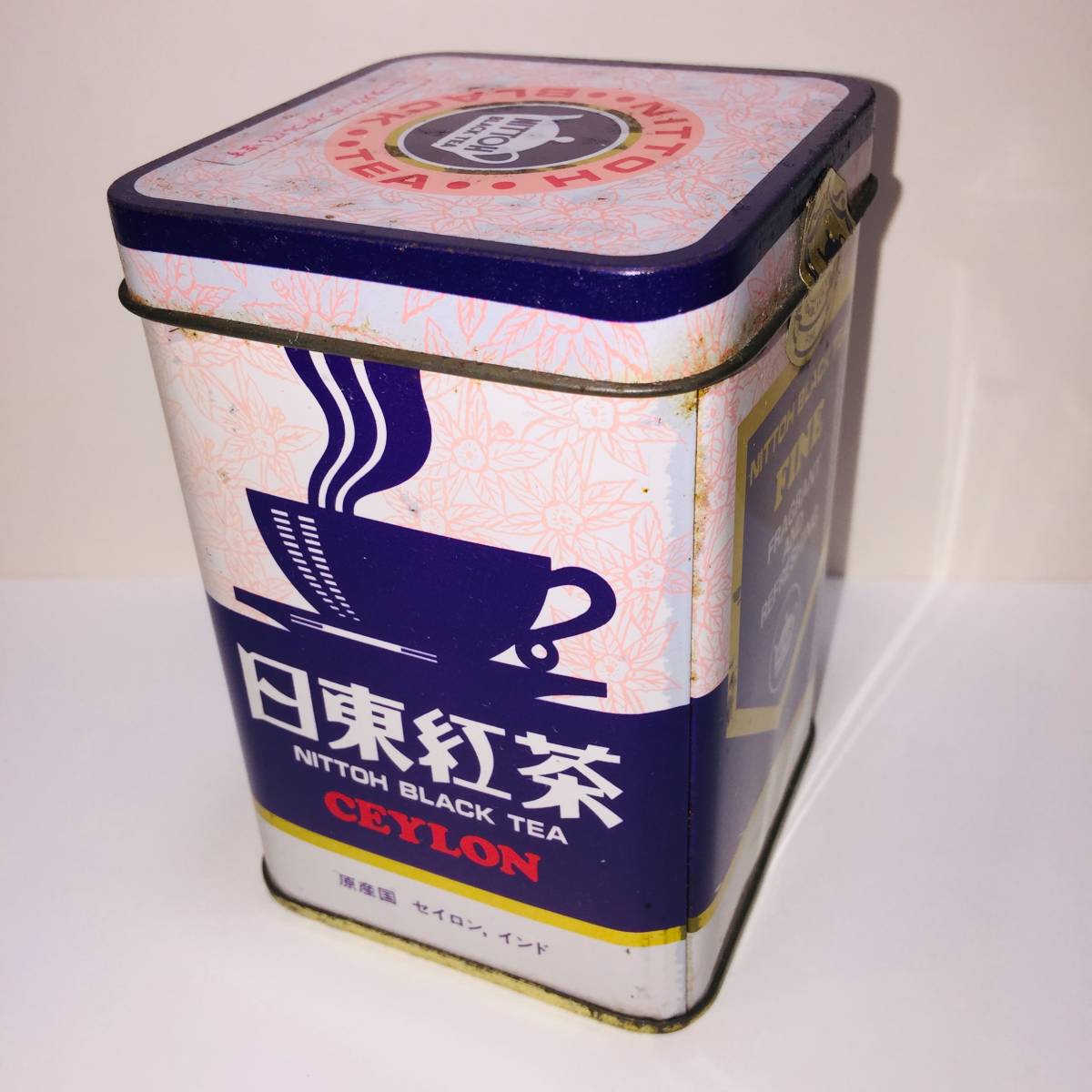 レトロ 日東紅茶 缶 紫 未開封 サビ有り よごれあり(雑貨)｜売買された