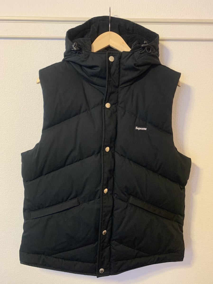 Supreme 2012AW Supreme Hooded Down Vest BLACK M Supreme 2012AW Supreme Hooded Down Vest BLACK M