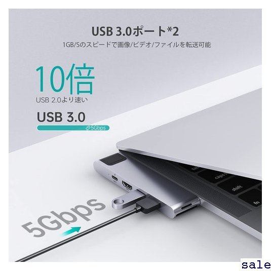 ＿＿＿ USB 2020/2019/2018/2017/2016対応 o ハ Pro MacBook 7in1 ハブ C 137_6