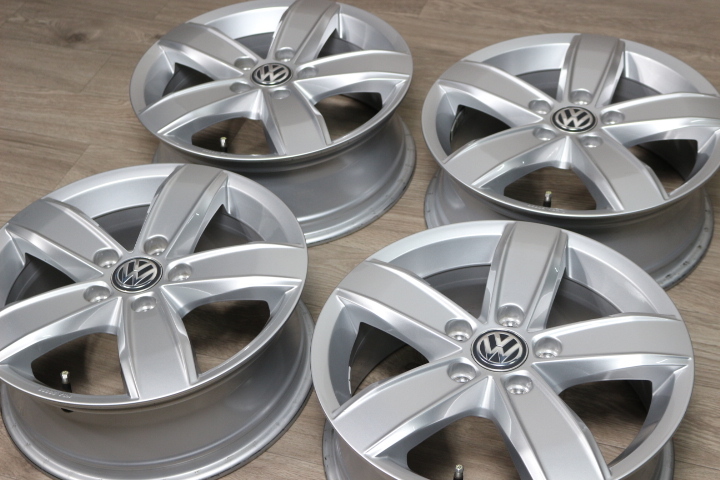美品☆VW フォルクスワーゲン 純正 ホイール 6J +48 16in PCD112 4本 