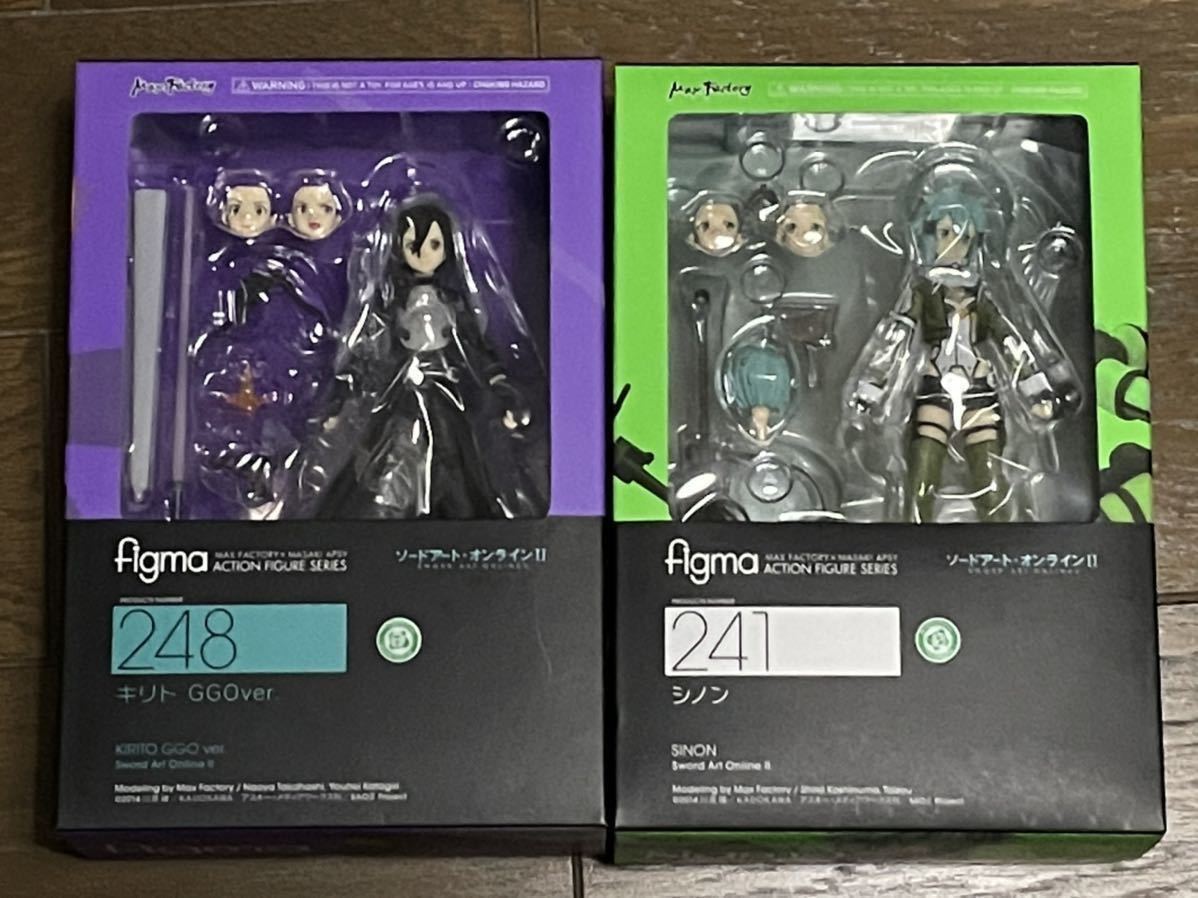 新品未開封 figmaキリト figma シノン GGO2種セット ソードアート 
