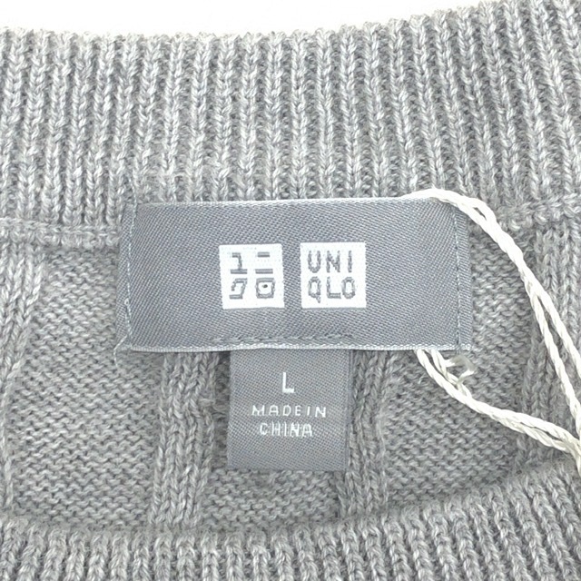 Uniqlo ユニクロ コットンカシミヤ ケーブルニット セーター L グレー メンズ 紳士 カシミア Lサイズ 売買されたオークション情報 Yahooの商品情報をアーカイブ公開 オークファン Aucfan Com