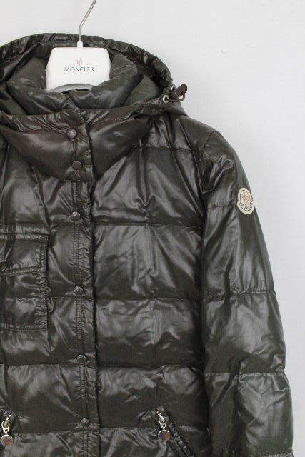 モンクレール ［ MONCLER ］ ワッペン フレアー ダウンコート ブラウン 