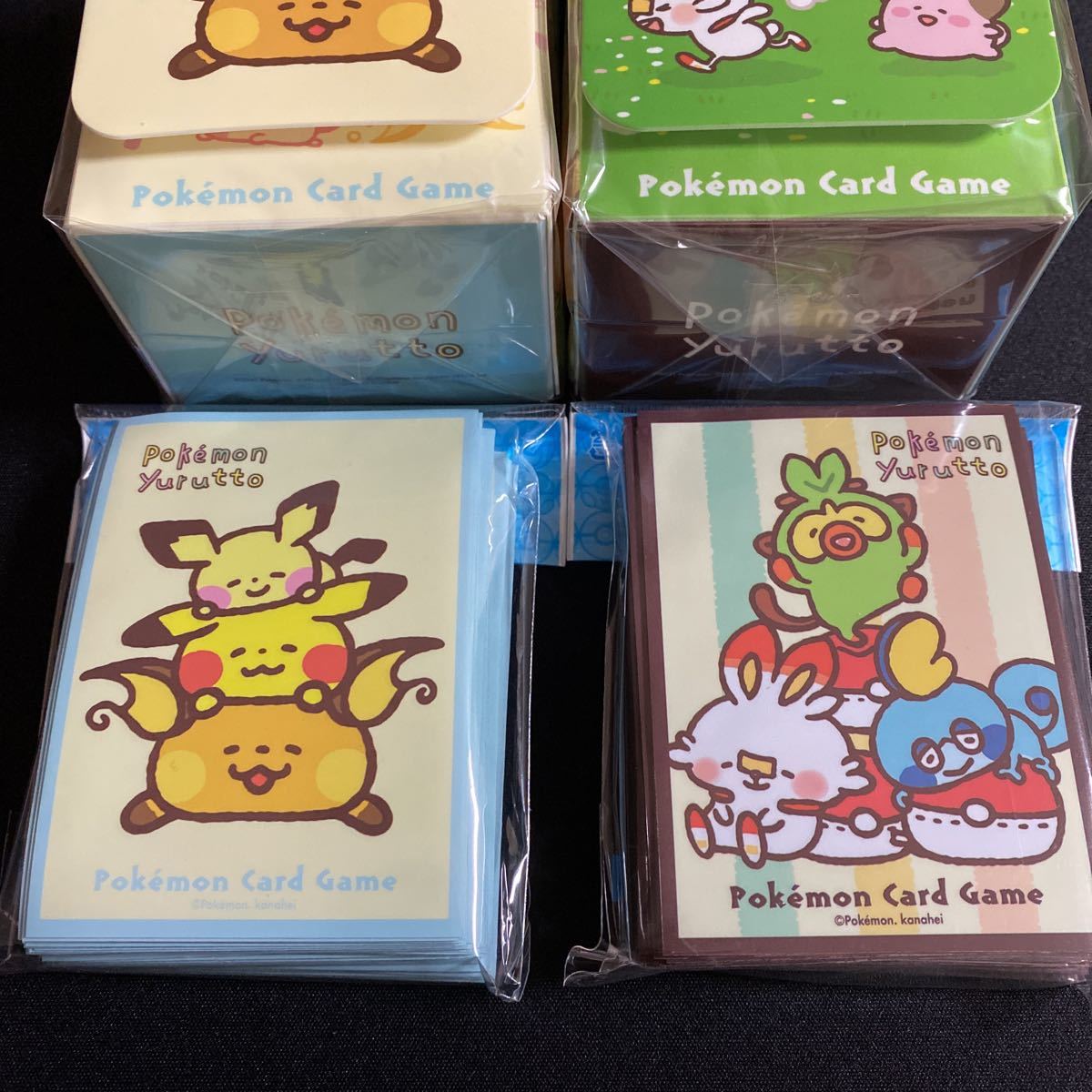 ポケモンカード デッキケース デッキシールド まとめ売り　カナヘイ ポケモンカード カナヘイ デッキシールド デッキケース 4点セット