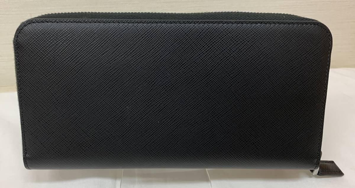 プラダ】PRADA サフィアーノ 長財布 ラウンドファスナー ブラック NERO 