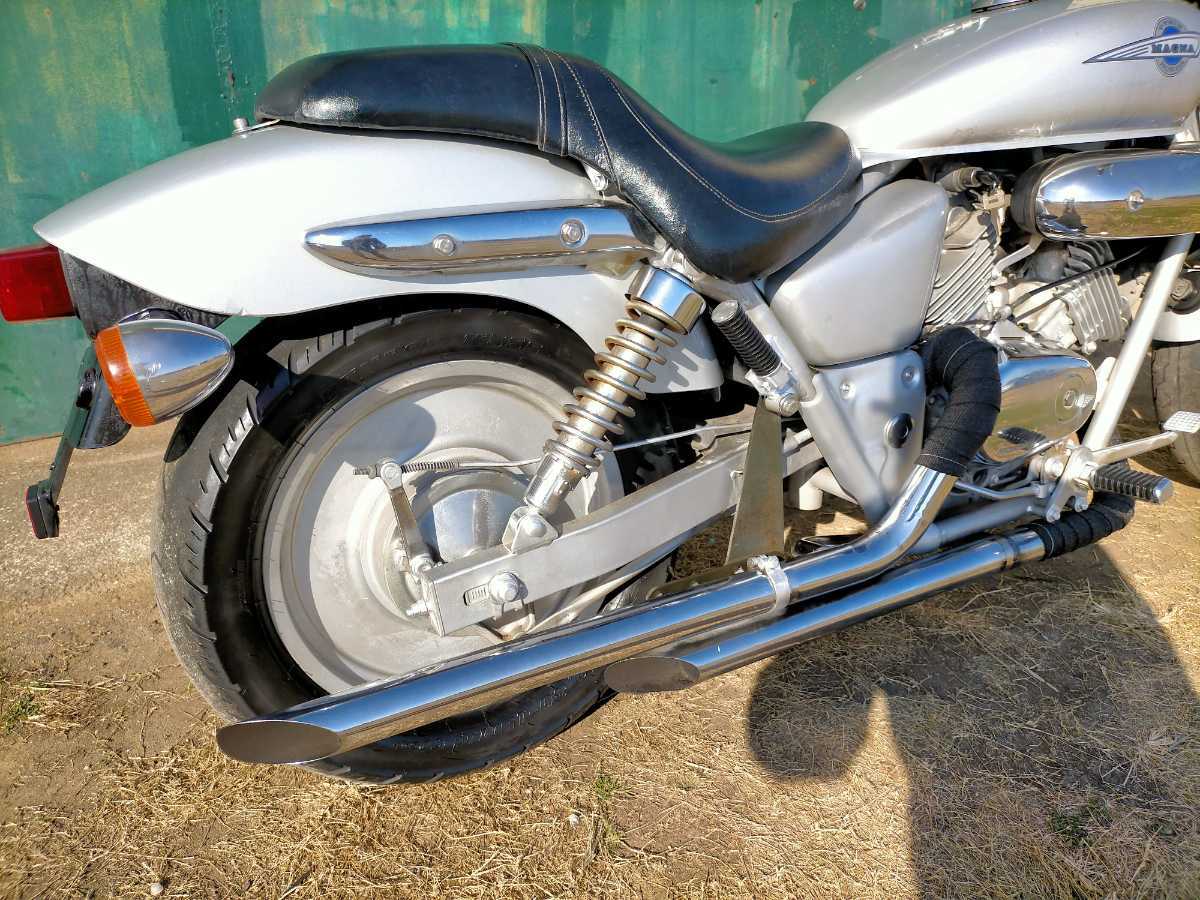 動画あり】マグナ250 社外マフラー アメリカン ホンダ 車体 Vツイン