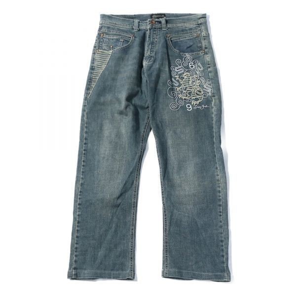 Jeans/ハート刺繍ペイントジーンズ ST/No.27492