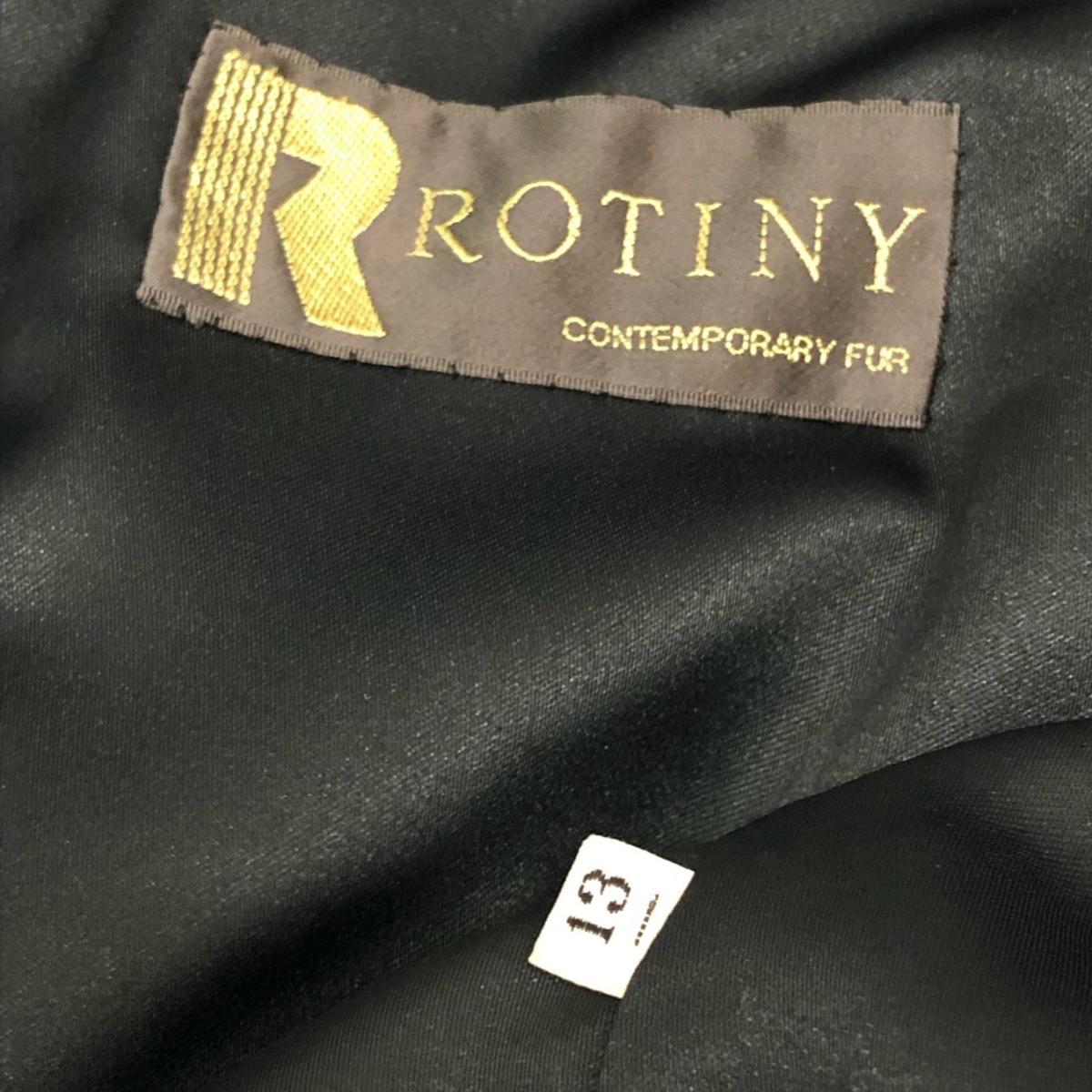 高級 毛皮 ロティニー ダークミンク ロングコート アウター ブラック 13 ロングコート ロティニー ミンク 毛皮コート ◆ファー 現状品