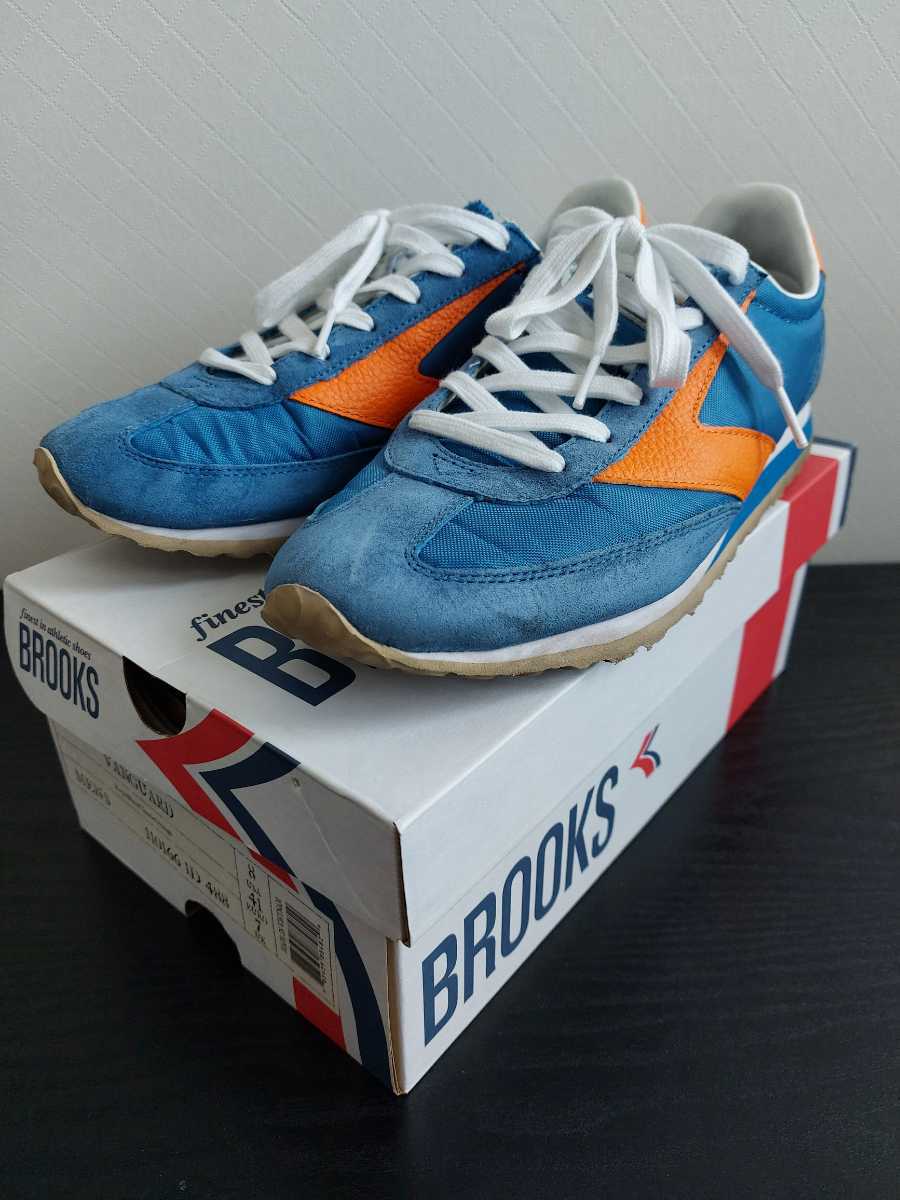 BROOKS VANGURD US8 ブルー オレンジ ブルックス ヘリテージ ヴァンガード クラシックスニーカー ランニング Brooks Vanguard | simple, uncomplicated shoe