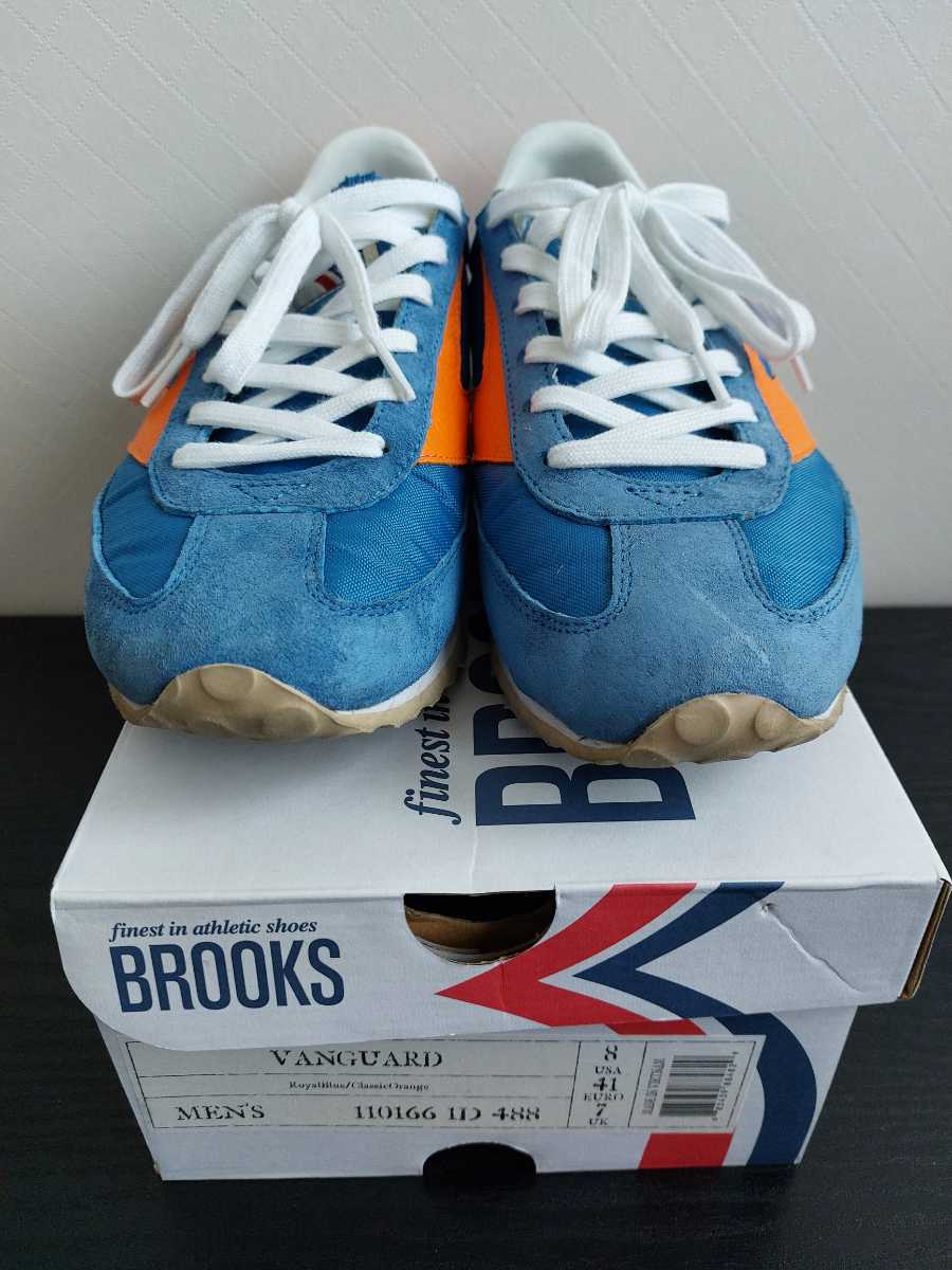 BROOKS VANGURD US8 ブルー オレンジ ブルックス ヘリテージ ヴァンガード クラシックスニーカー ランニング Brooks Vanguard | simple, uncomplicated shoe