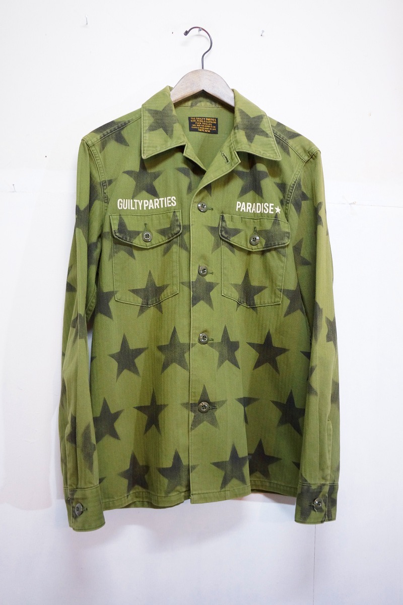 希少 別注WACKO MARIA ワコマリア STAR ARMY SHIRTスター ステンシル 