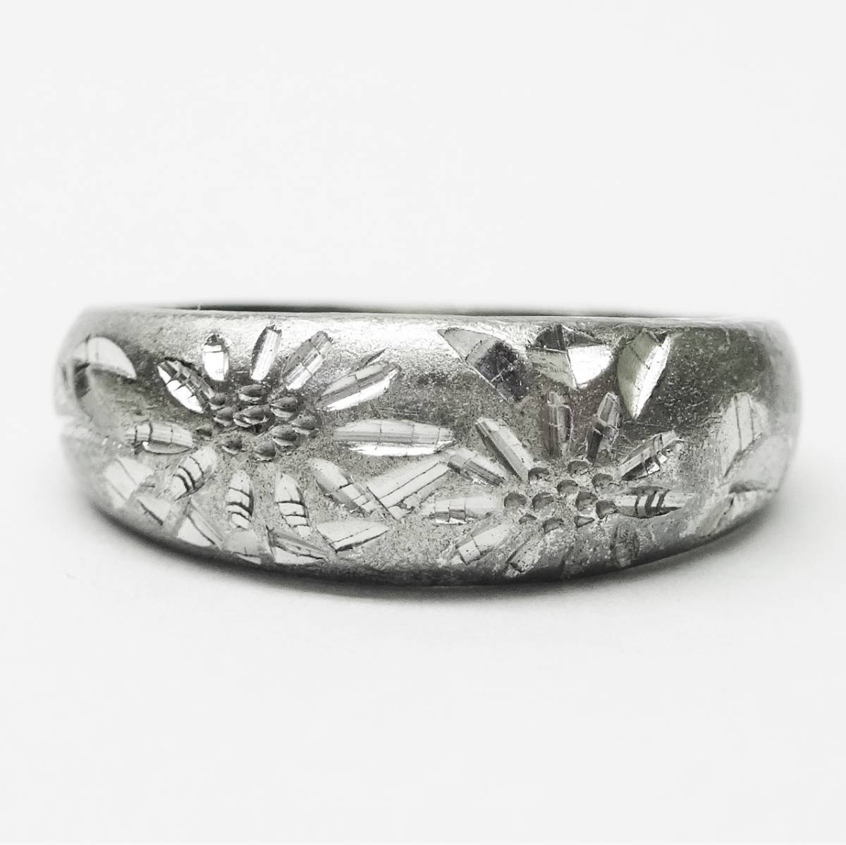 r20 純銀 造幣局 ホールマーク 彫金細工 菊 SILVER シルバー リング 4 