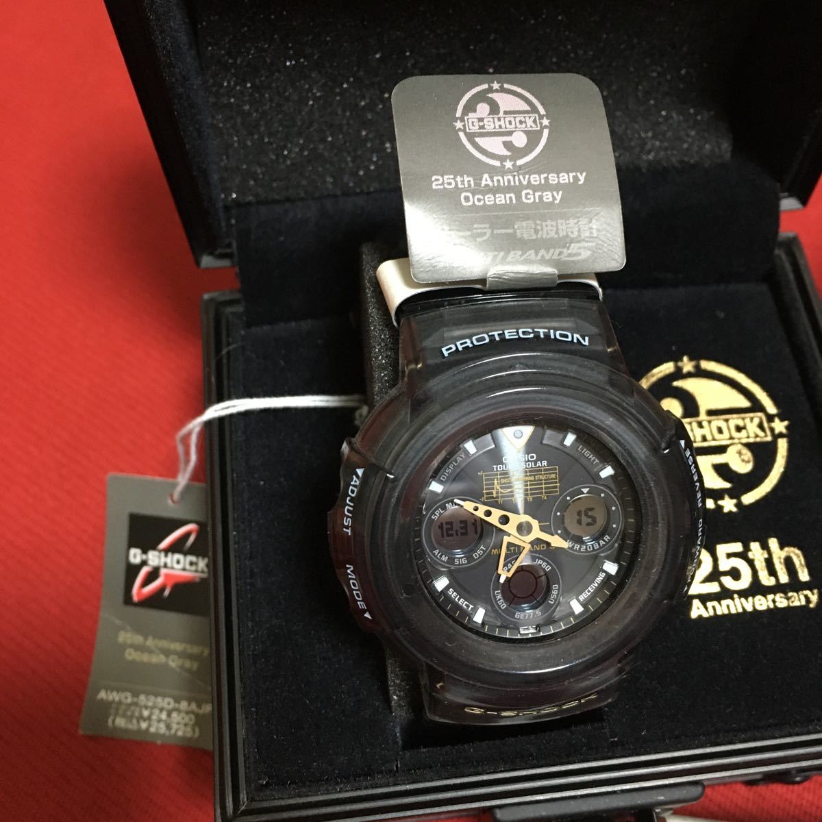 神奈川手渡し可 G-SHOCK 25周年限定 AWG-525D-8AJF オーシャングレー