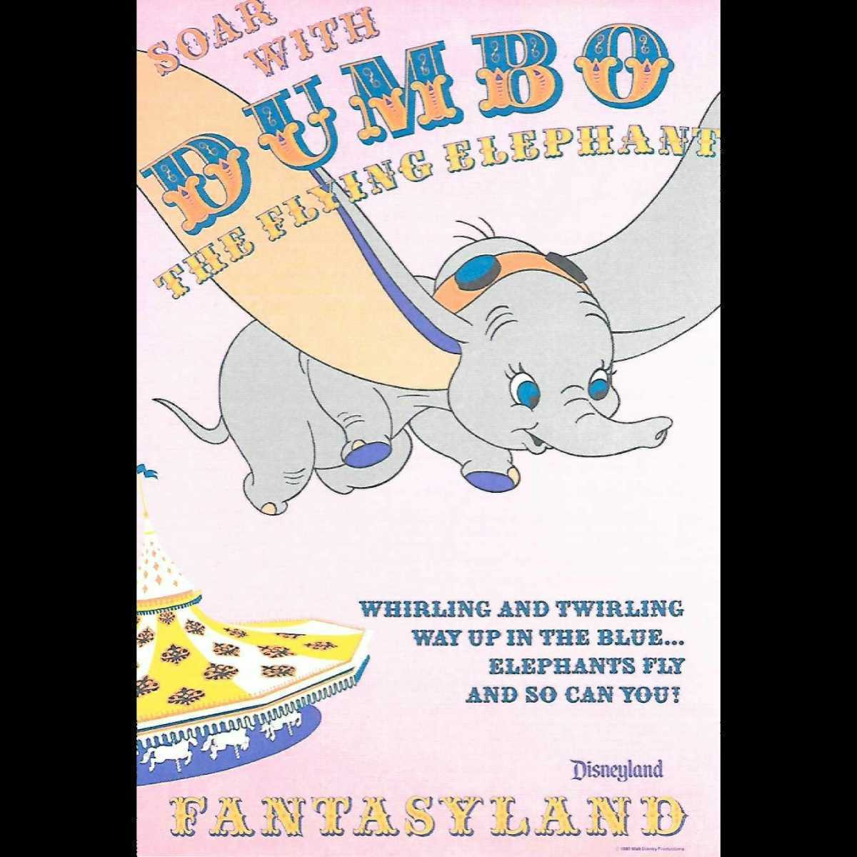 空飛ぶダンボ アトラクション ポスター ポストカード ディズニーランド ファンタジーランド カリフォルニア Dumbo パーク ディズニー 売買されたオークション情報 Yahooの商品情報をアーカイブ公開 オークファン Aucfan Com