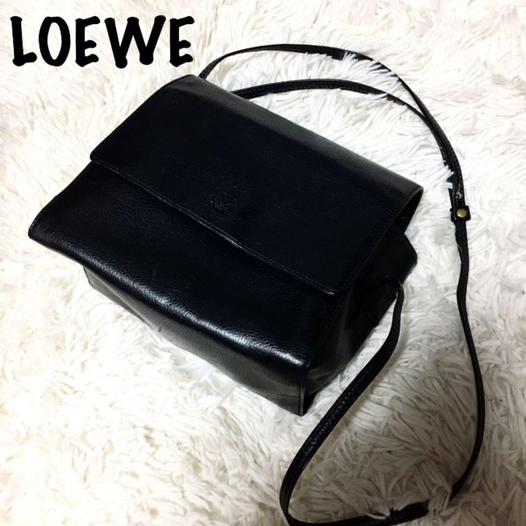 □1円～美品□LOEWE ロエベ ショルダーバッグ クロスボディ 肩がけ 