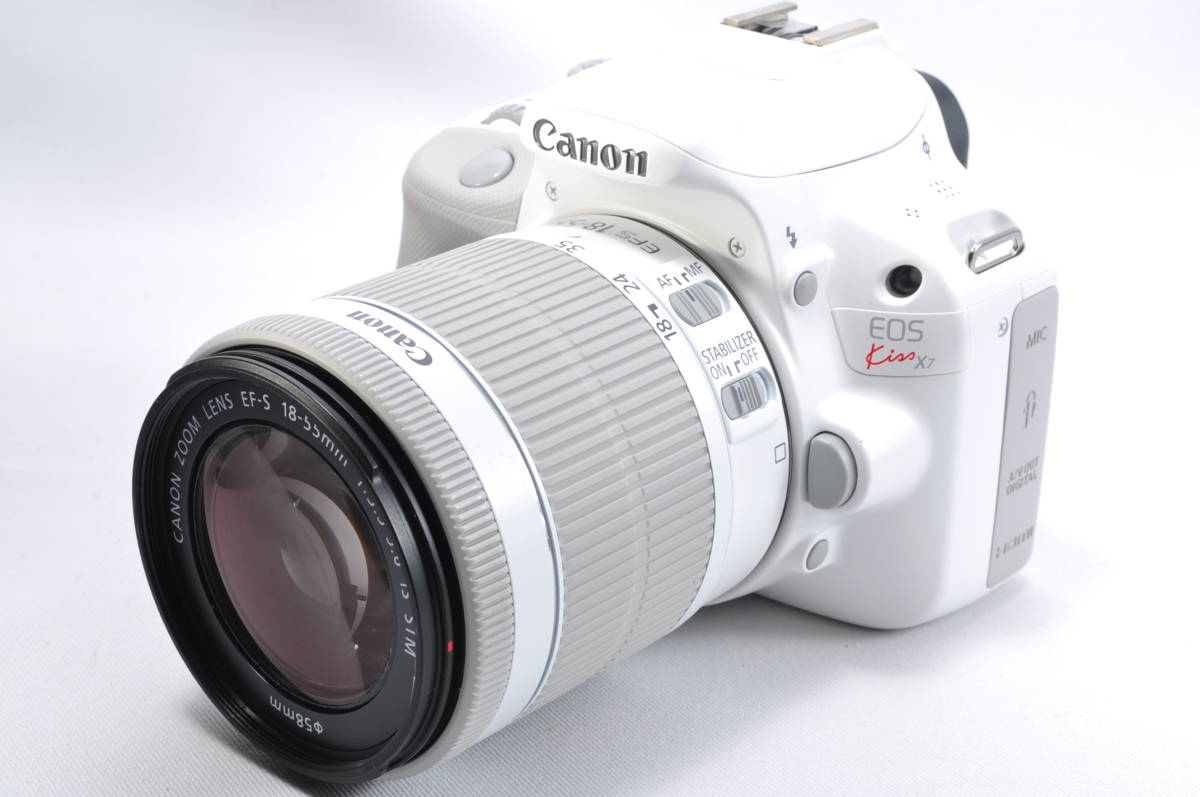 ☆極上美品☆Canon キャノン EOS Kiss X7 ホワイト レンズキット☆SD