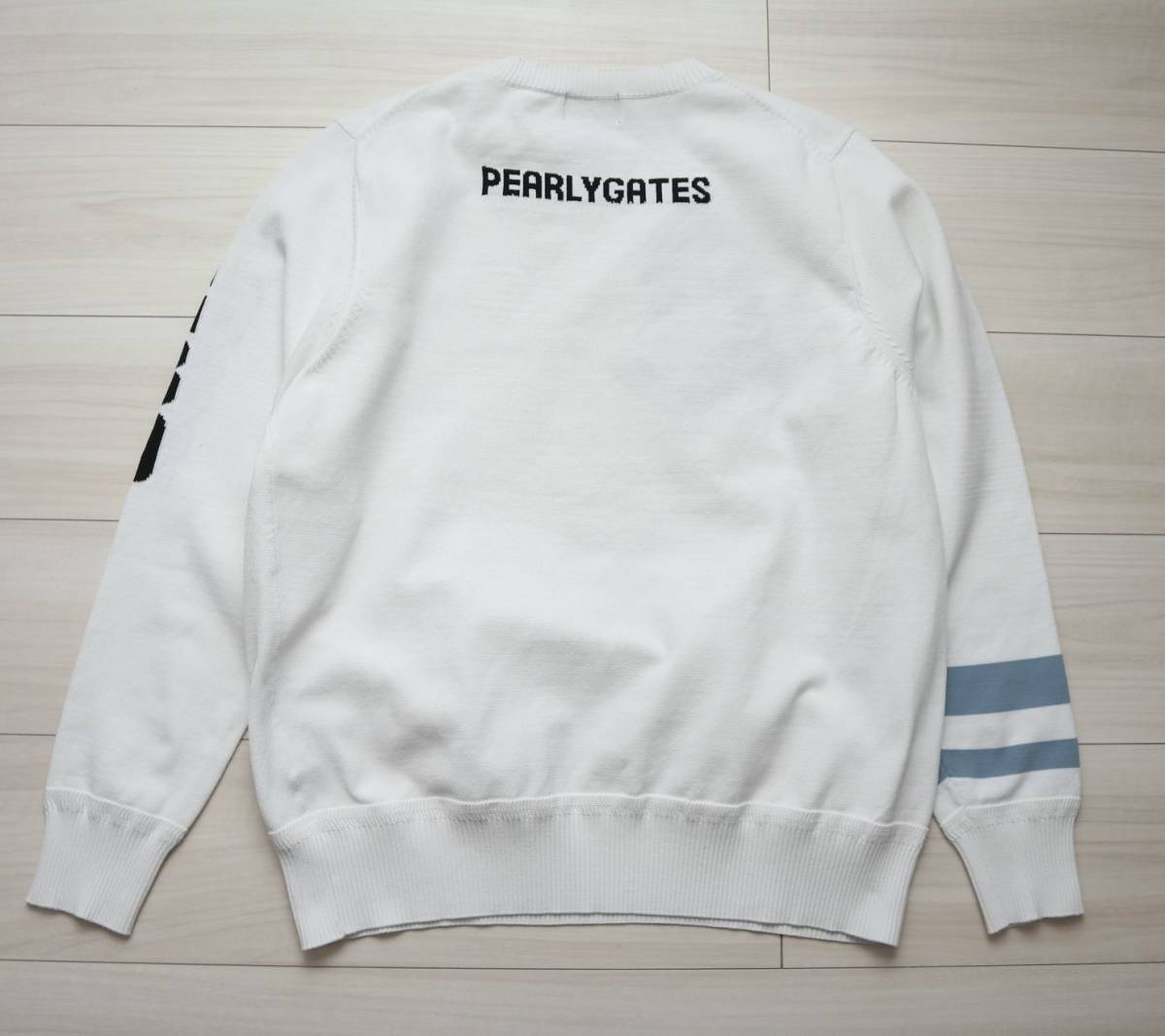 美品！PEARLY GATES パーリーゲイツ☆PGエンブレムクルーネックニット