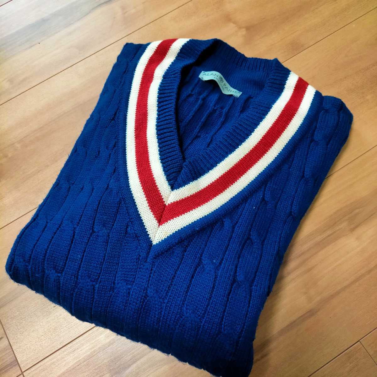 1円~ 極美品 Alan Paine イギリス製 ビンテージ チルデンニット