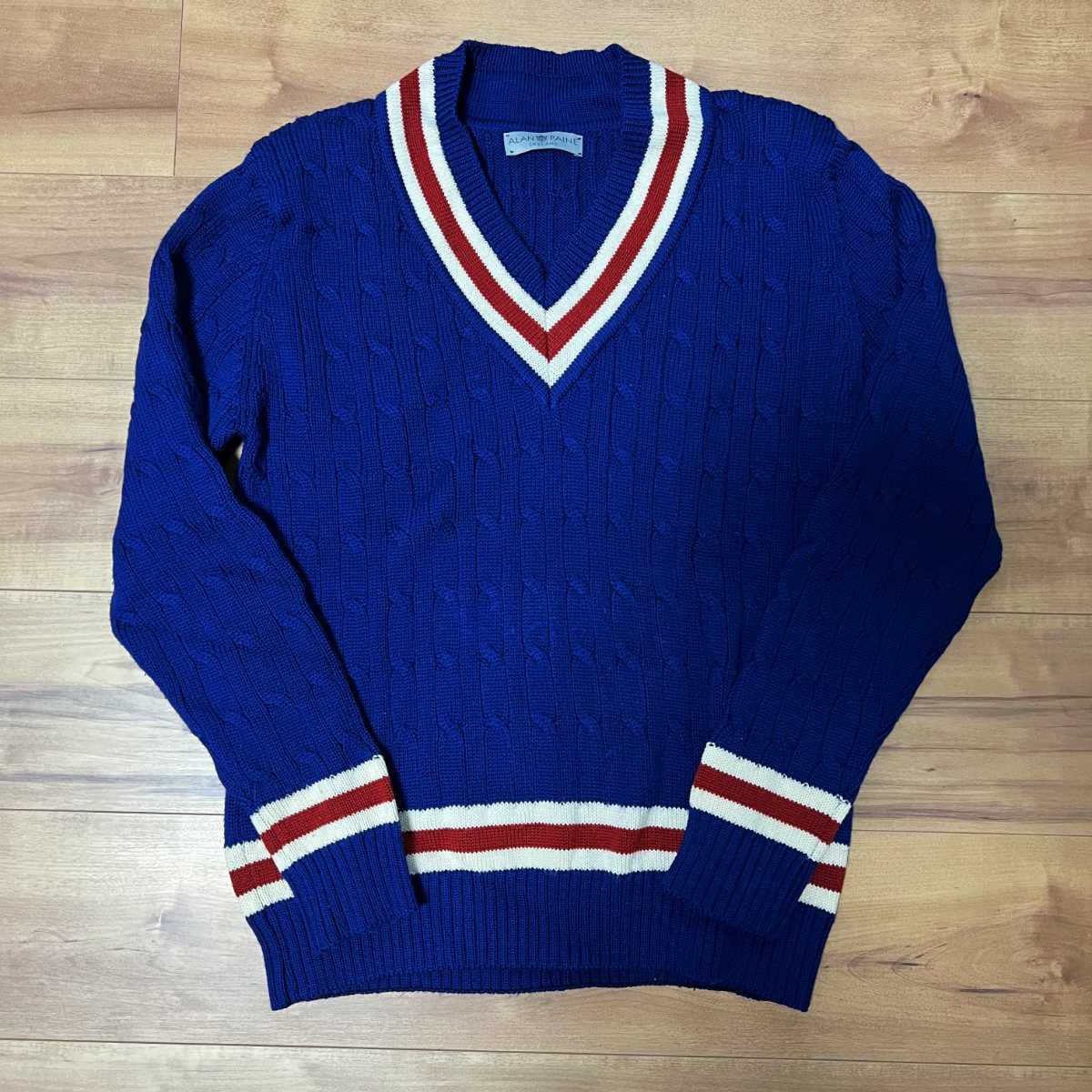 1円~ 極美品 Alan Paine イギリス製 ビンテージ チルデンニット