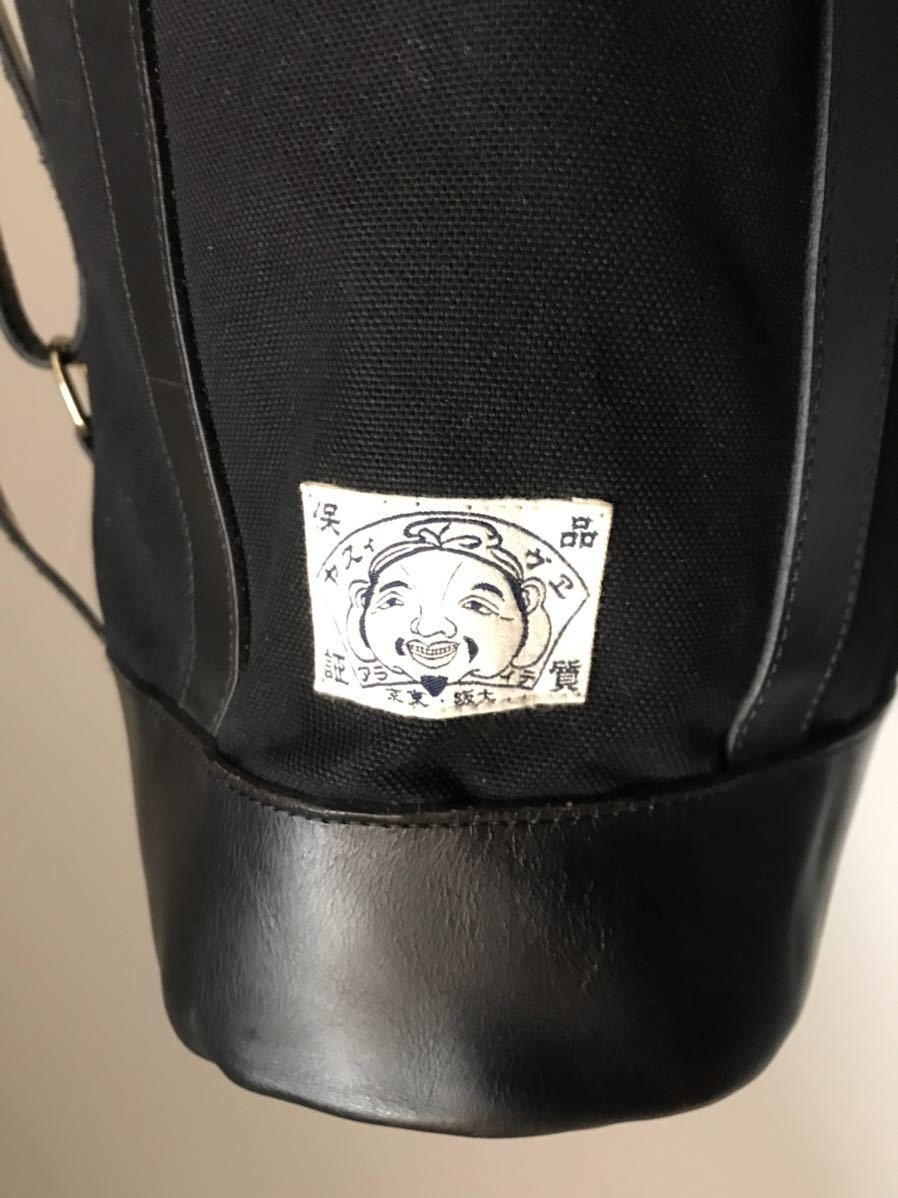 美品EVISUエヴィスカウハイドレザー×キャンバスボストンバッグ