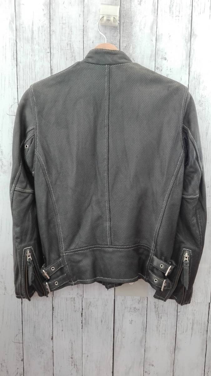Schott ショット パンチング メッシュ レザー ダブルライダース XS 