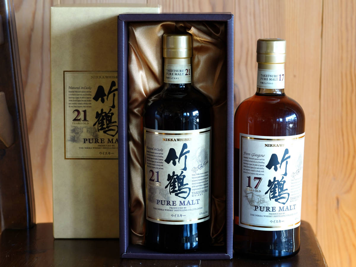 ☆未開栓 2本セット ニッカウヰスキー竹鶴 21年 箱有り・17年